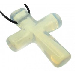 Opalite Gemstone Cross Pendant